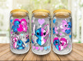 Stitch Love 16oz Glass Cup