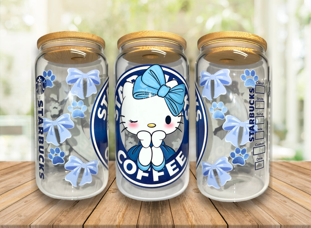 Hello Kitty Starbucks 16oz Glass Cup