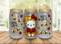 Winnie The Pooh / Hello Kitty 16oz Matte Glass Cup