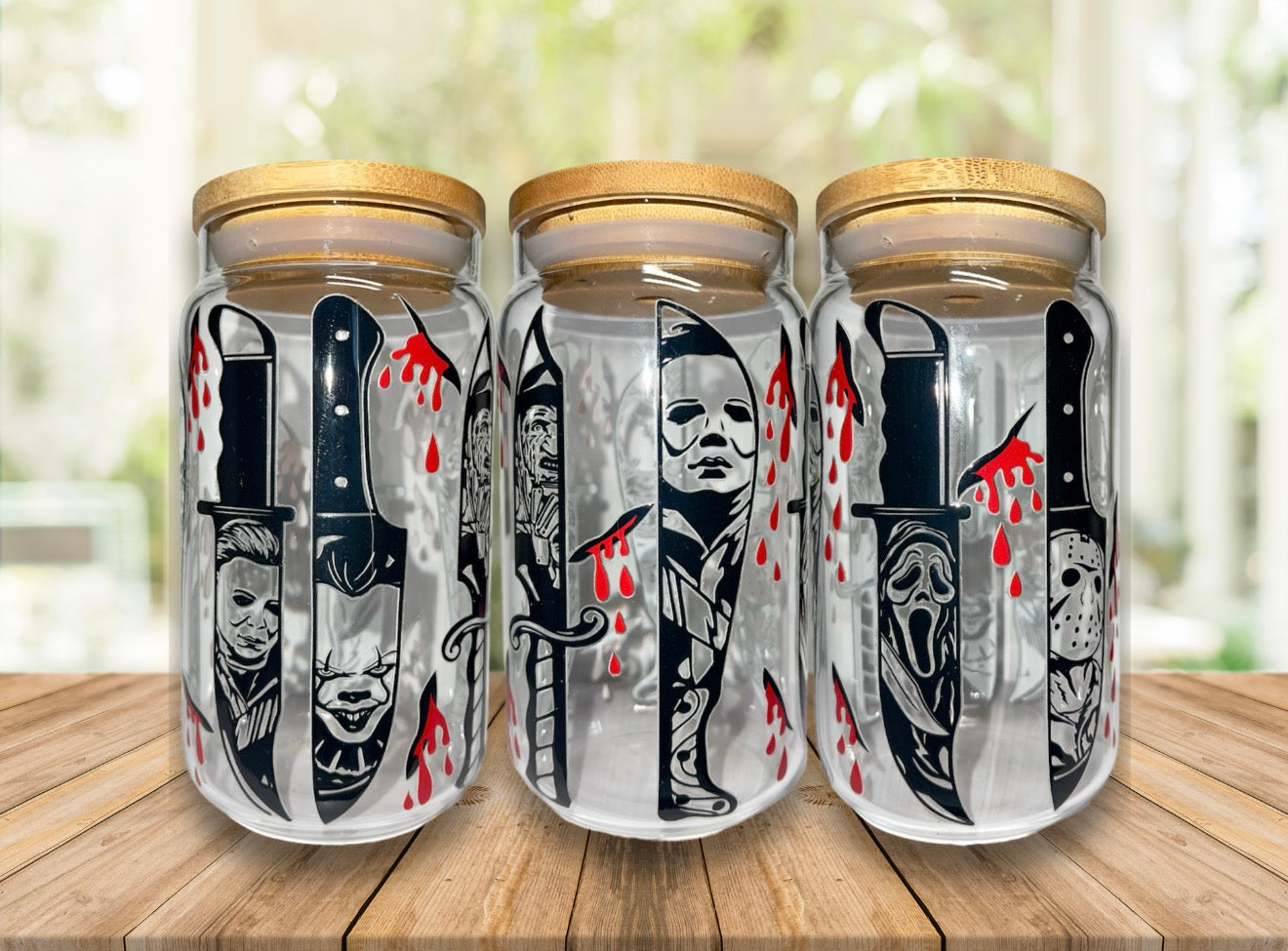 Killer Knives 16oz Glass Cup