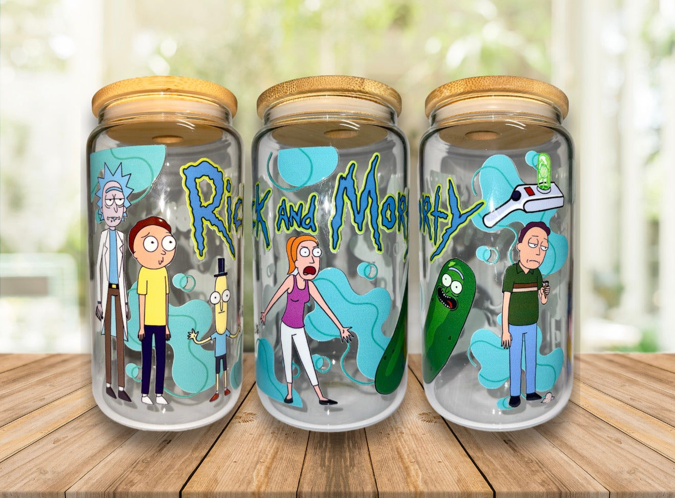 Rick & Morty 16oz Glass Cup