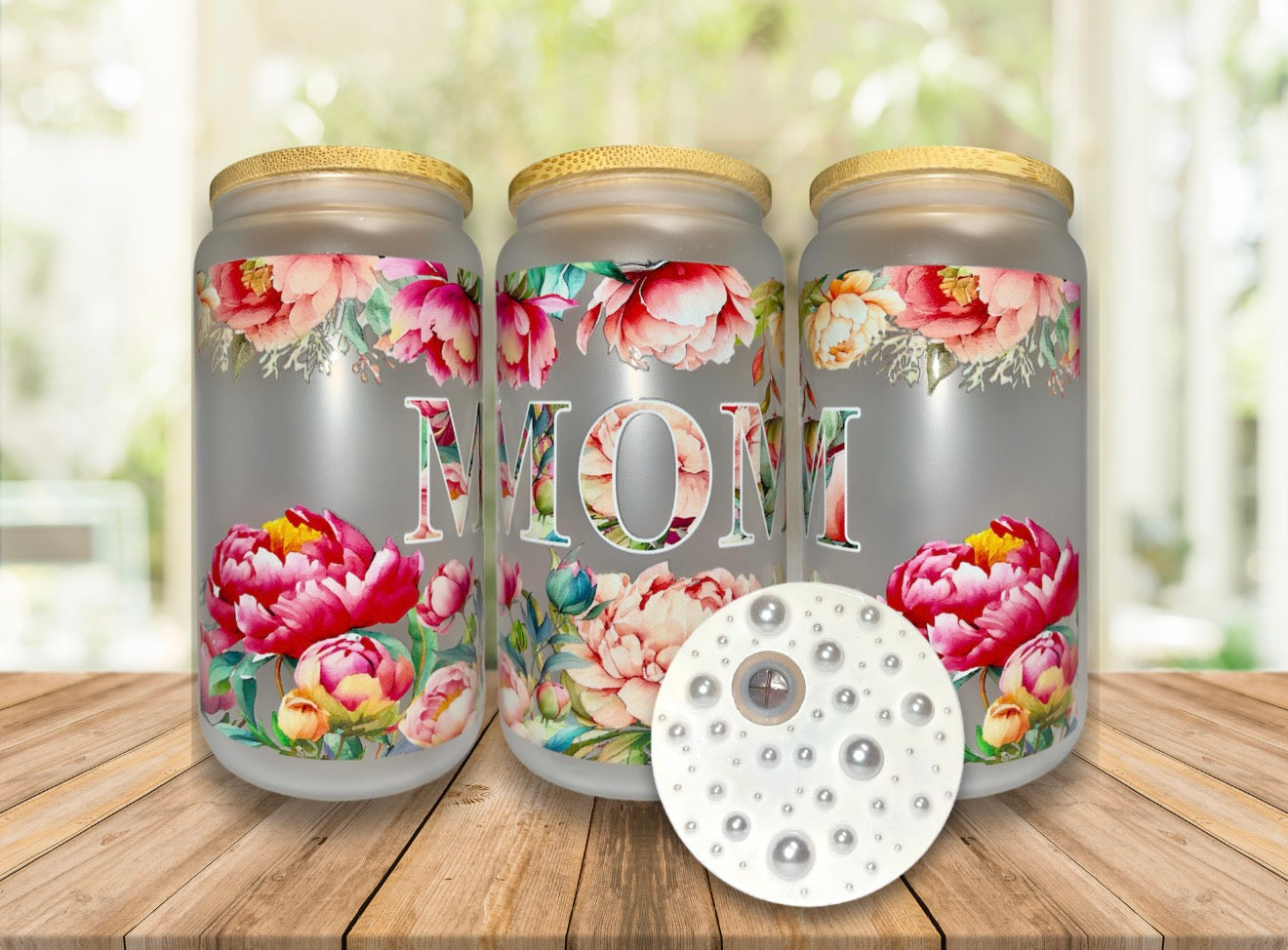 Mom 16oz Matte Glass Cup