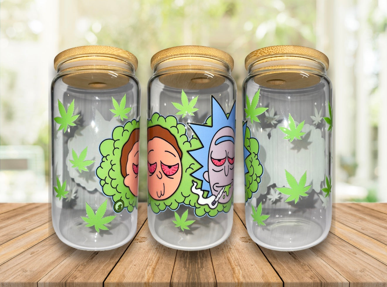 Rick & Morty 16oz Glass Cup
