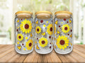 Sunflower 16oz Glass Cup
