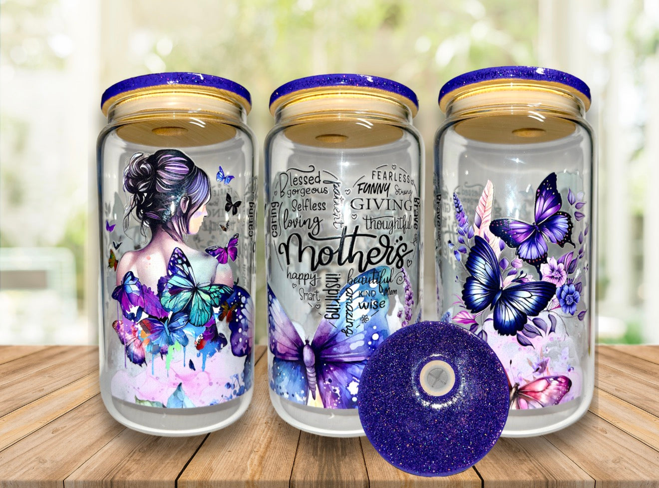 Mothers Day 16oz Glass Cup