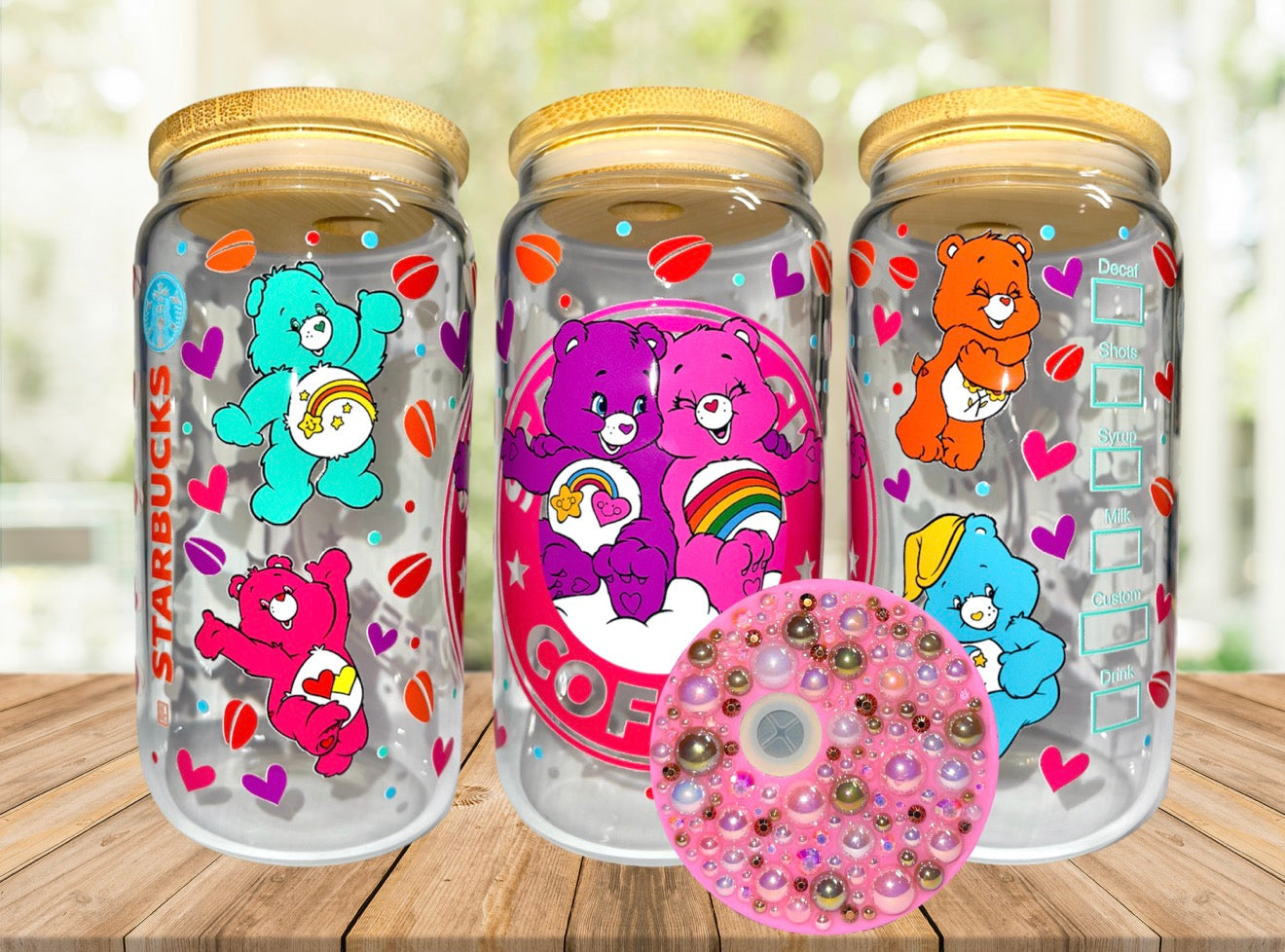 Care Bear 16oz Glass Cup
