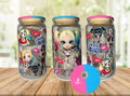 Harley Quinn 16oz Glass Cup