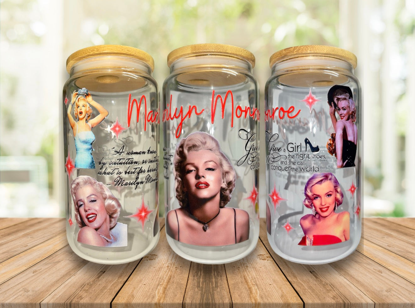 Marilyn Monroe 16oz Glass Cup
