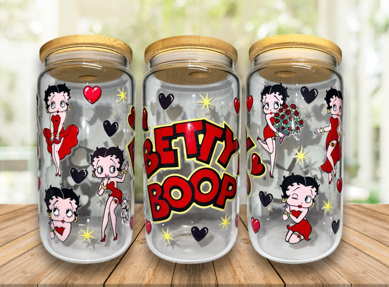 Betty Boop 16oz Glass Cup
