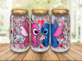 Stitch Kiss 16oz Glass Cup
