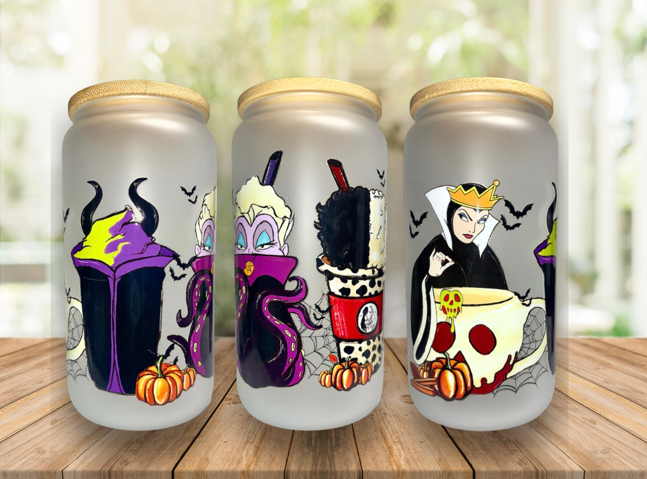 Disney Villains 16oz Matte Glass Cup