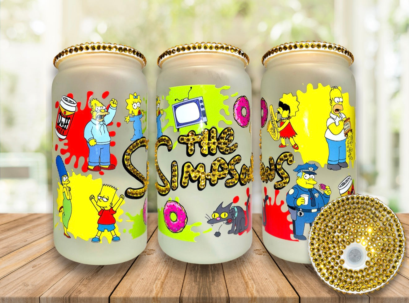 The Simpsons Color Changing 16oz Matte Glass Cup