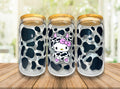 Cow Hello Kitty 16oz Glass Cup