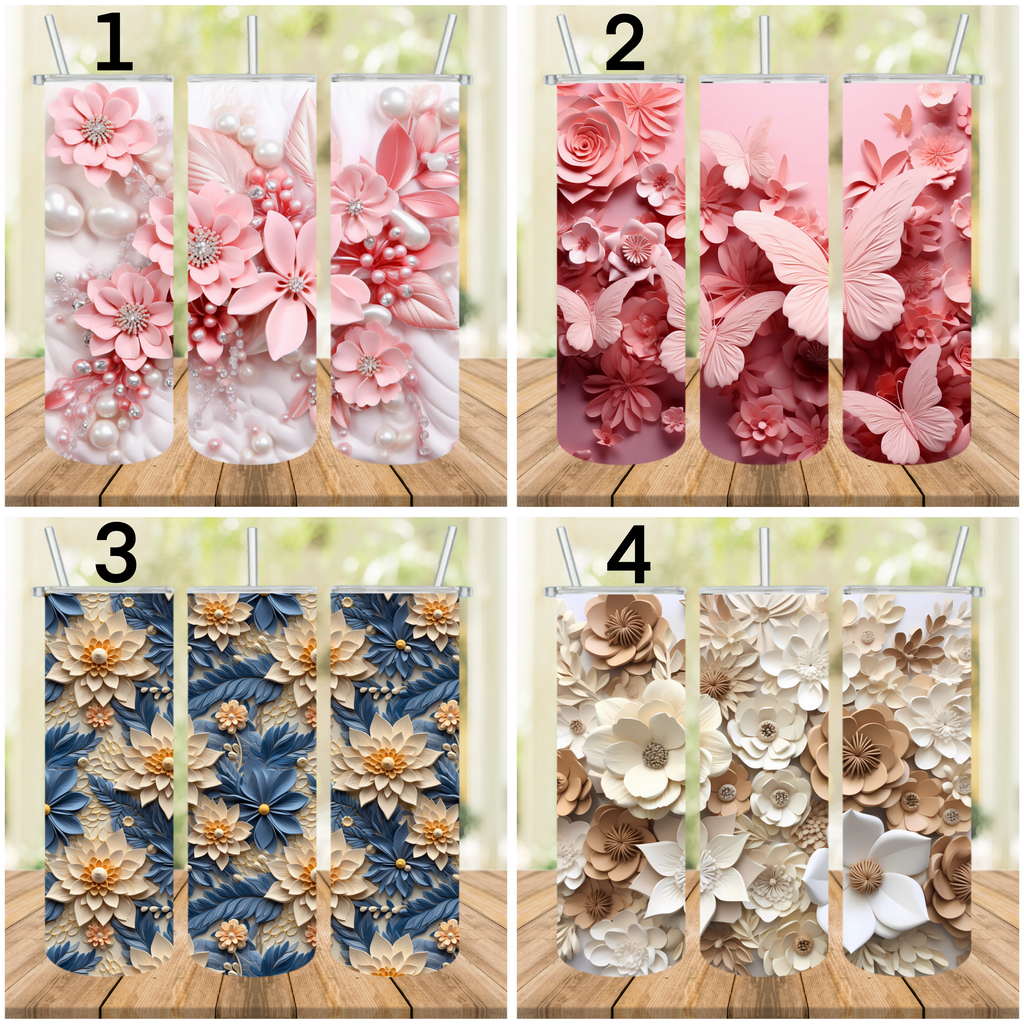 Cute Floral 20oz Tumbler